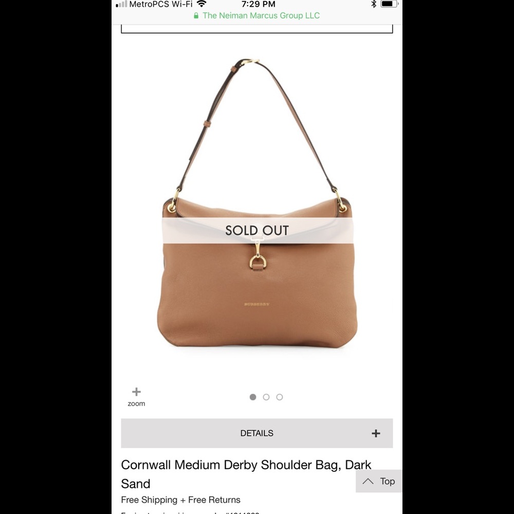 πΊ BURBERRY Cornwall Derby Dk. Sand Leather Purse! - Picture 2 of 16